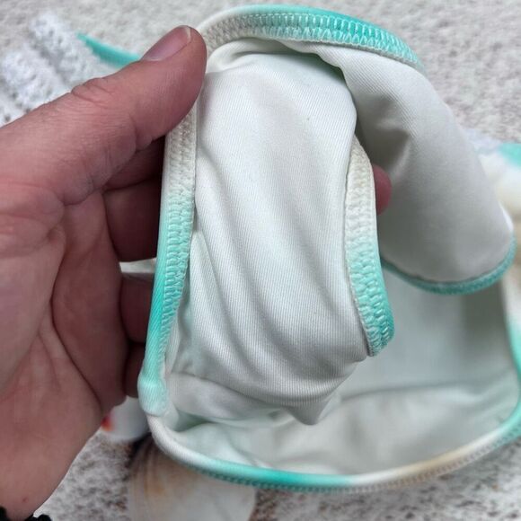 Victoria’s Secret Ombre Tie Dye Bikini Bottoms Green White Size M - Picture 7 of 8